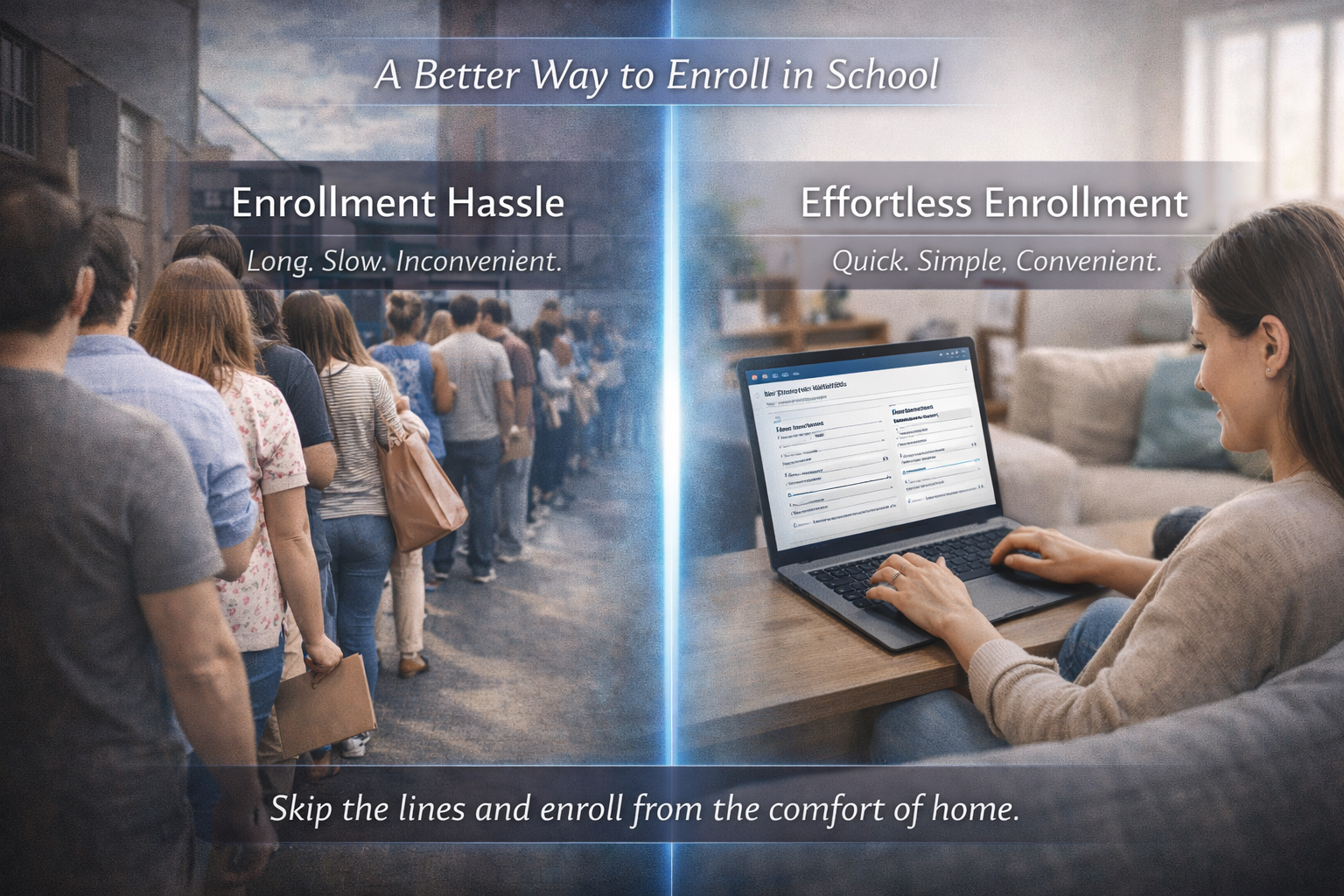 A Better Way to Enroll — Enrollment Hassle vs. Effortless Enrollment