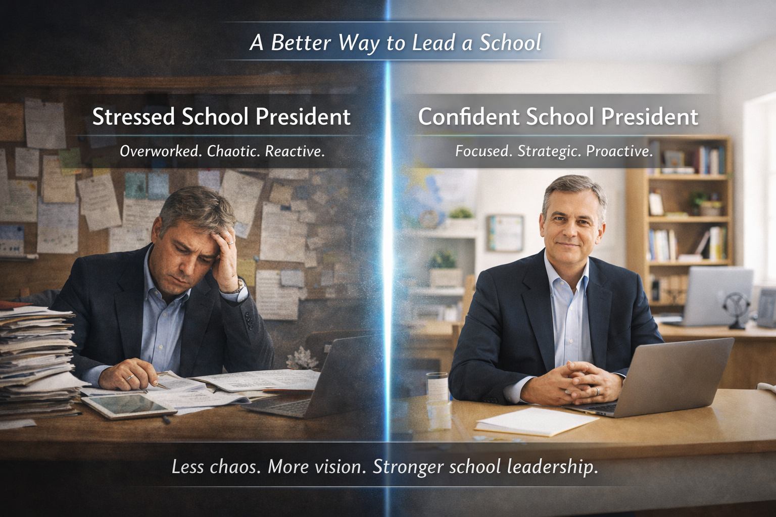 A Better Way to Lead a School — Stressed vs. Confident School President