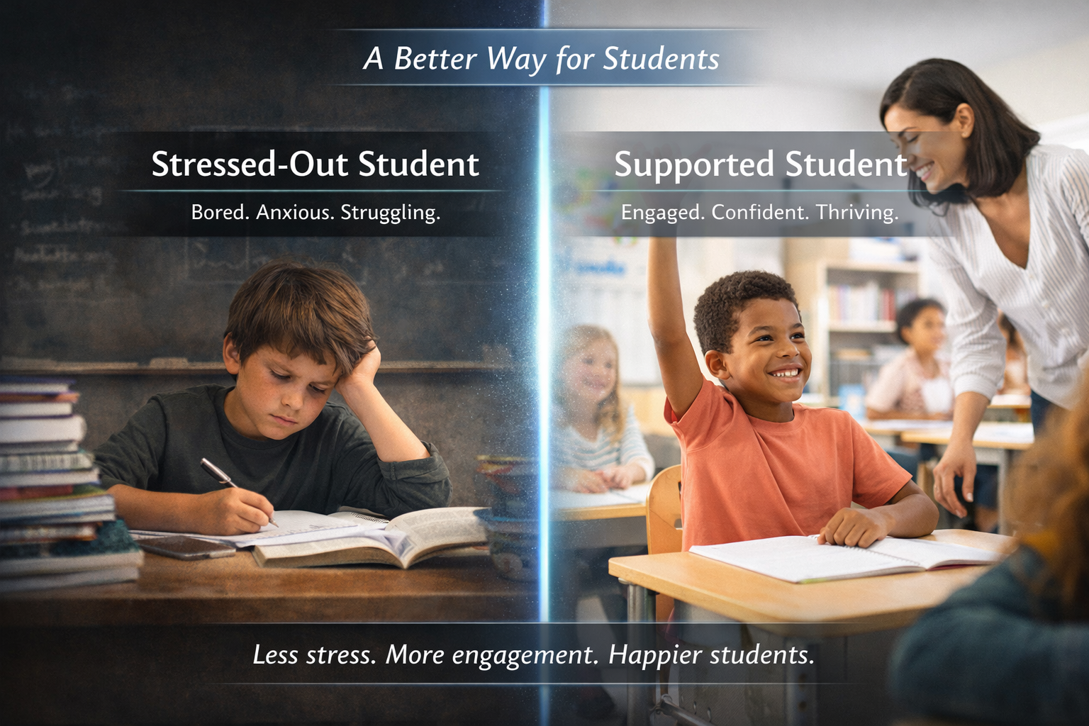 A Better Way for Students — Stressed vs. Supported Student