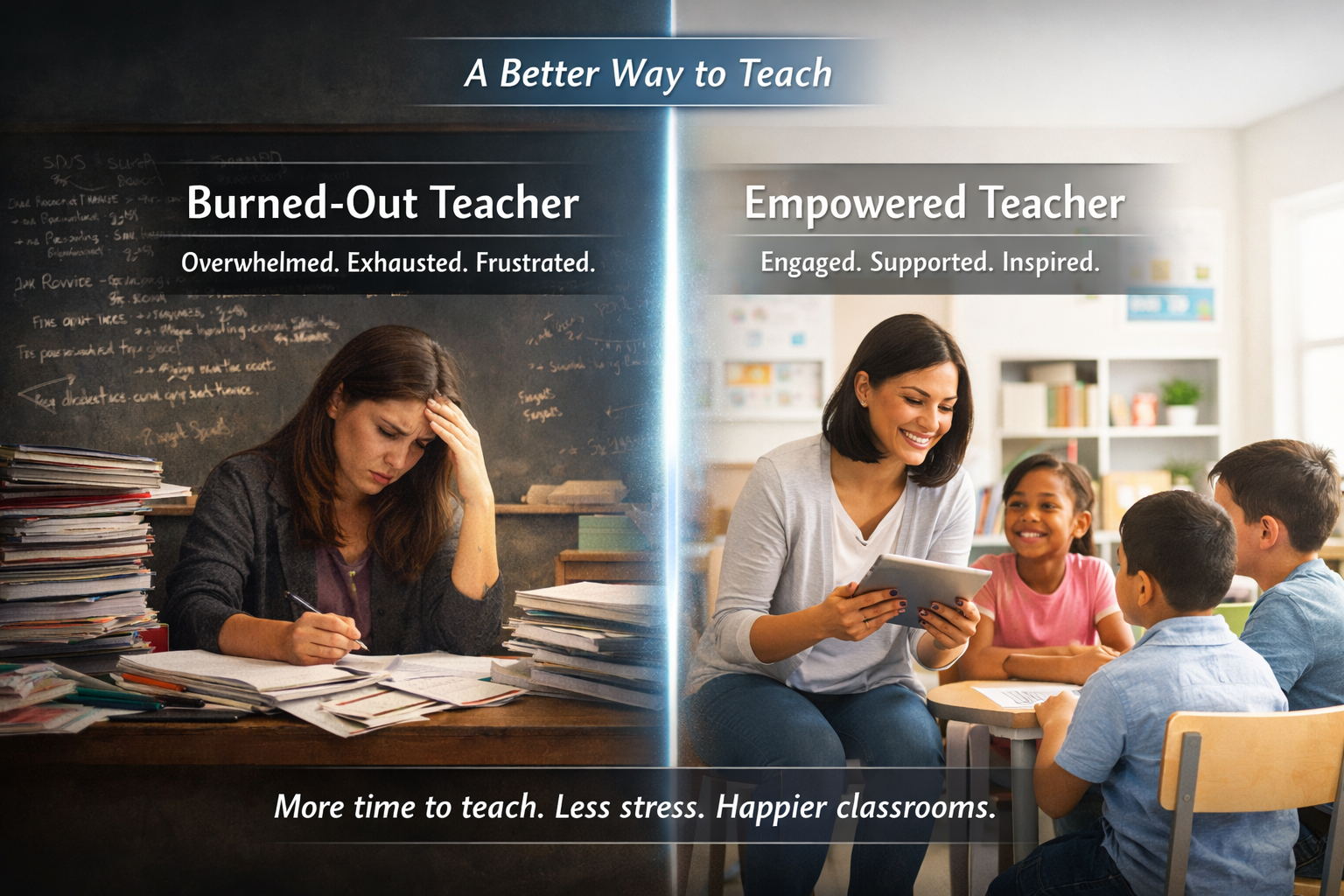 A Better Way to Teach — Burned-Out vs. Empowered Teacher